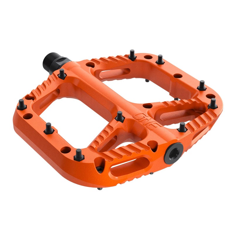 OneUp Components Composite Pedals, Orange â€“ Lightweight, Durable Flat Bike Pedals for Mountain Bikes (MTB) - Image 2